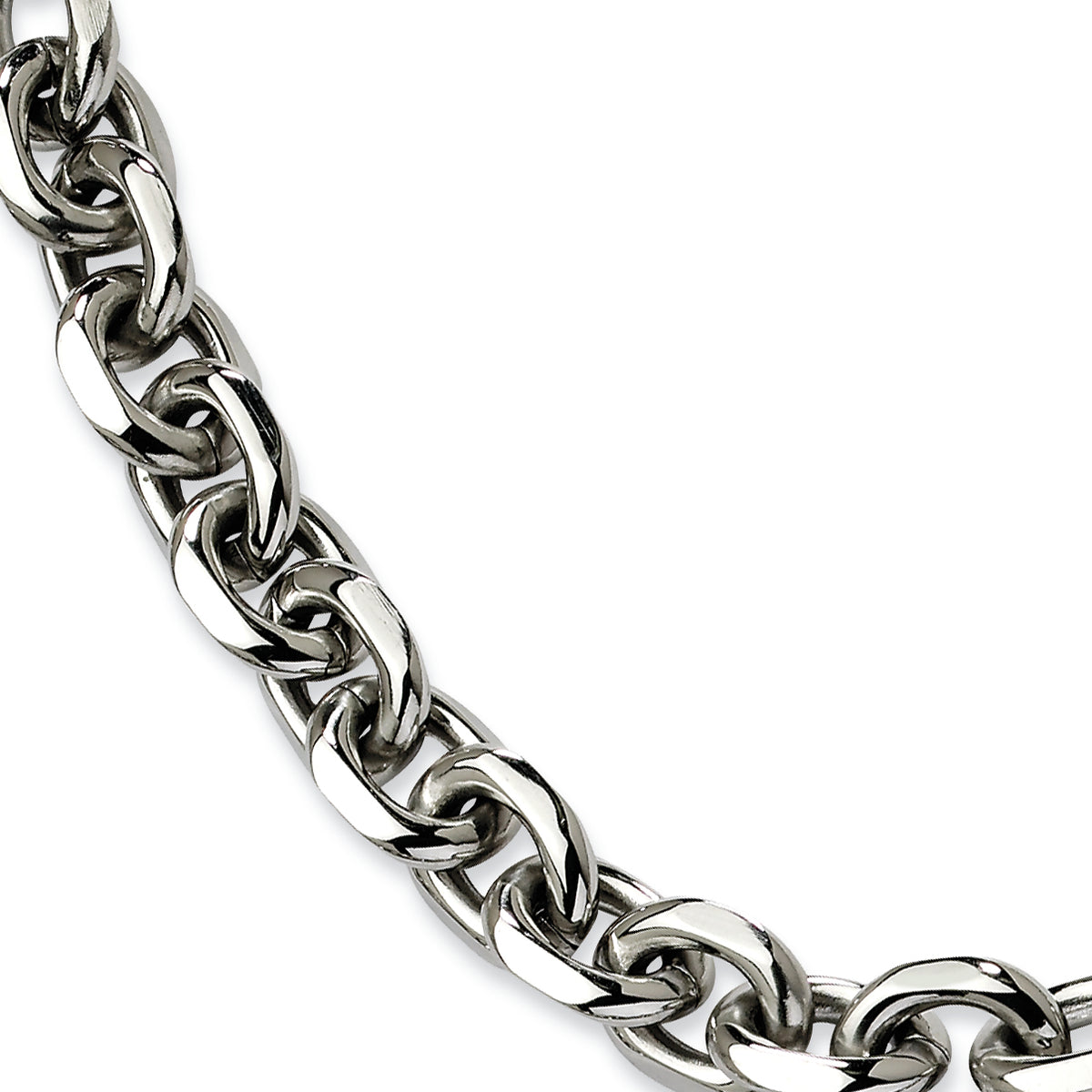 Stainless Steel Polished Cable Link Bracelet for Men Main image