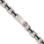 Chisel Men's Rubber Medical ID Link Bracelet in Stainless Steel, 10mm, 8 Inch - Sophia Jewelers