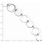 Stainless Steel Polished Circle Link Bracelet for Women