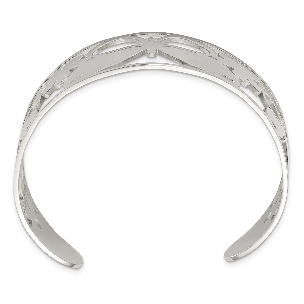 Chisel Butterfly Cuff Bracelet in Stainless Steel, 31mm, 7 Inch - Sophia Jewelers