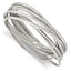 Stainless Steel Polished 9 Piece Set of Intertwined Bangles Bracelet for Women