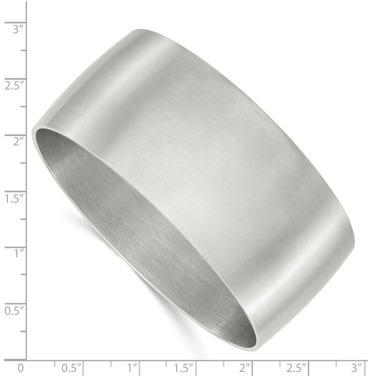 Bangle Bracelet in Stainless Steel, 30mm Brushed - Sophia Jewelers