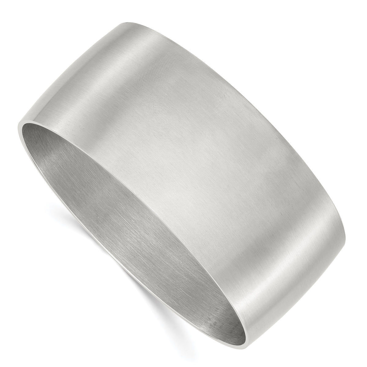 Bangle Bracelet in Stainless Steel, 30mm Brushed - Sophia Jewelers Main image