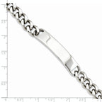 Stainless Steel Polished Curb Chain ID Bracelet