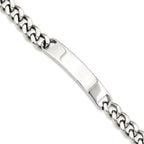 Stainless Steel Polished Curb Chain ID Bracelet