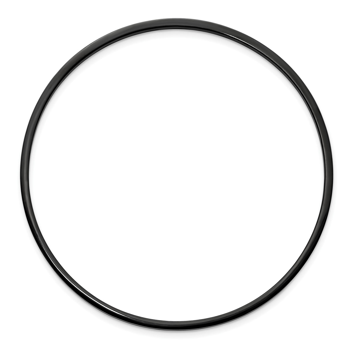 Chisel Bangle Bracelet in Black IP-Plated Stainless Steel, 2mm - Sophia Jewelers
