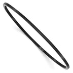 Chisel Bangle Bracelet in Black IP-Plated Stainless Steel, 2mm - Sophia Jewelers