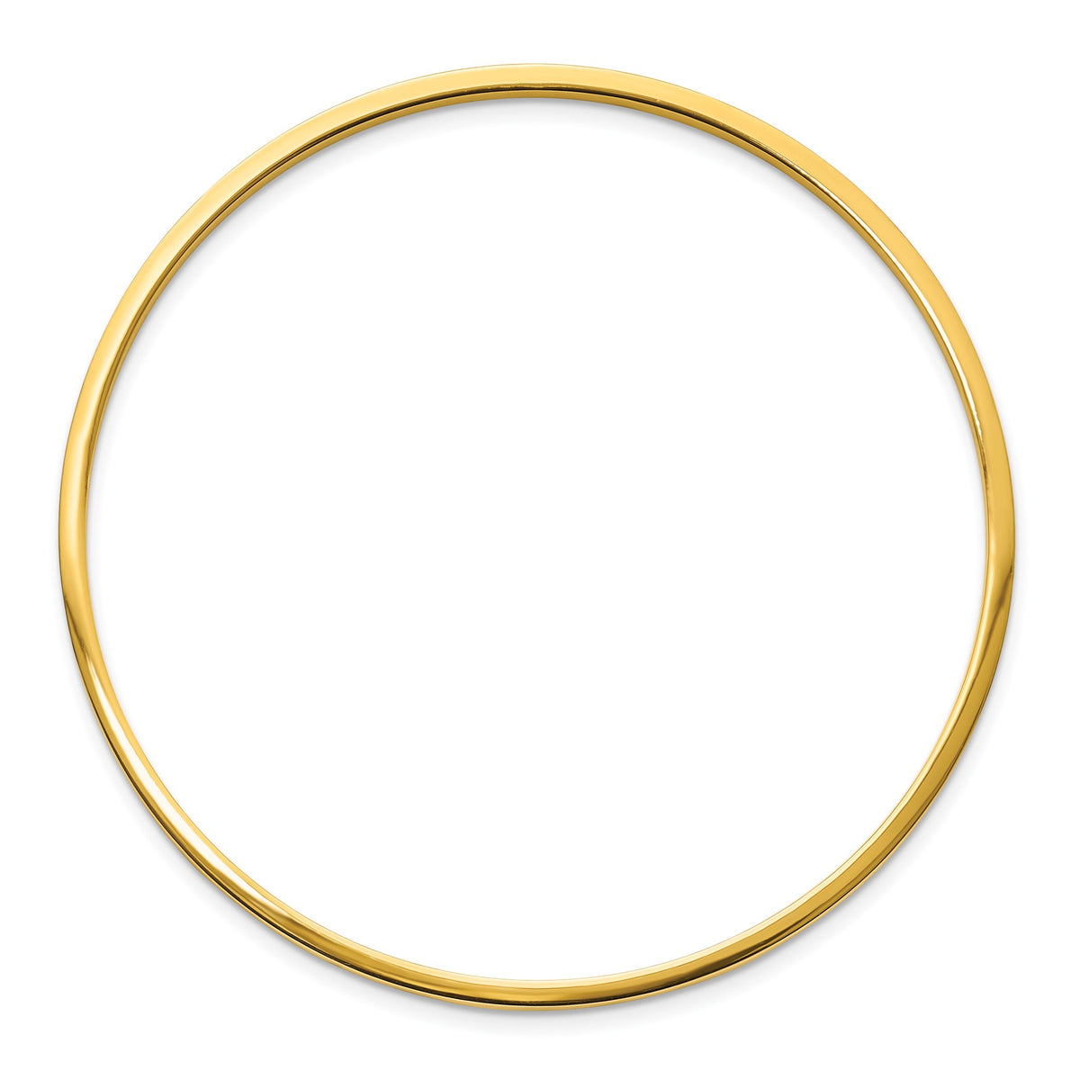 Chisel Bangle Bracelet in Yellow IP-Plated Stainless Steel, 2mm - Sophia Jewelers