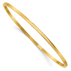 Chisel Bangle Bracelet in Yellow IP-Plated Stainless Steel, 2mm - Sophia Jewelers