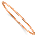 Chisel Bangle Bracelet in Rose IP-Plated Stainless Steel, 2mm - Sophia Jewelers