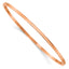Chisel Bangle Bracelet in Rose IP-Plated Stainless Steel, 2mm - Sophia Jewelers