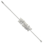Oval Dangle Bracelet in Stainless Steel, 13mm, 7 Inch - Sophia Jewelers