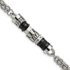 Men's Beads Bracelet in Black IP-Plated Stainless Steel, 8.2 Inch - Sophia Jewelers