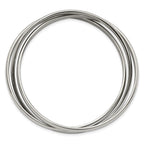 Chisel Set of Intertwined Bangle Bracelet in Stainless Steel, 4mm, 7 Inch - Sophia Jewelers