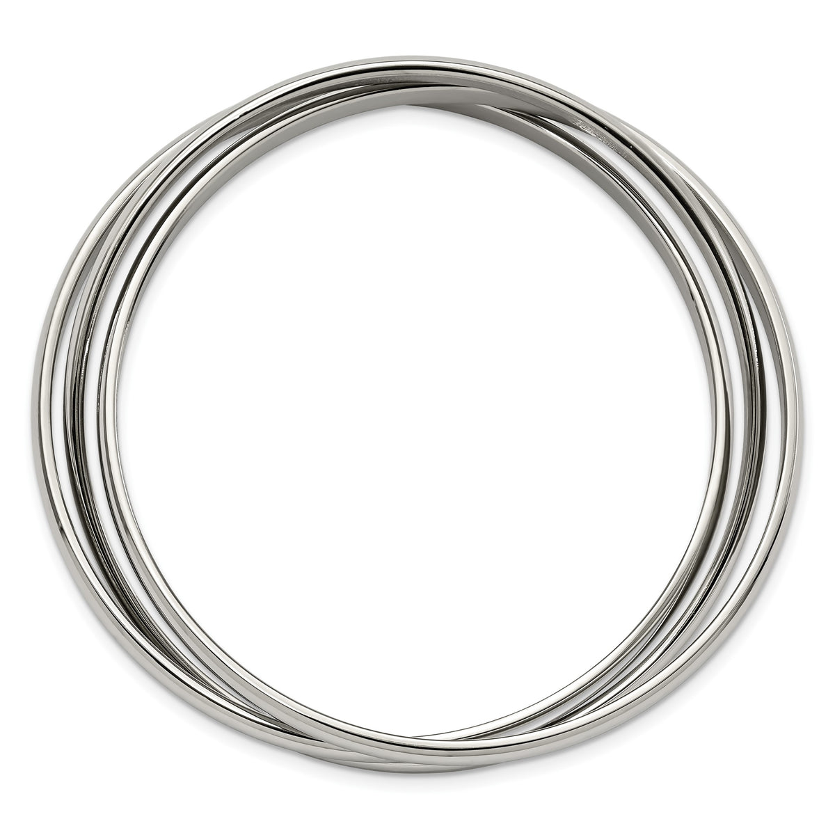 Chisel Set of Intertwined Bangle Bracelet in Stainless Steel, 4mm, 7 Inch - Sophia Jewelers