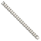 Chisel Men's Black Diamond Bracelet in Stainless Steel, 12mm (3/8 ct. tw.), 8.5 Inch - Sophia Jewelers