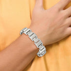 Chisel Men's Black Diamond Bracelet in Stainless Steel, 12mm (3/8 ct. tw.), 8.5 Inch - Sophia Jewelers