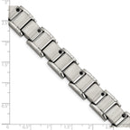 Chisel Men's Black Diamond Bracelet in Stainless Steel, 12mm (3/8 ct. tw.), 8.5 Inch - Sophia Jewelers