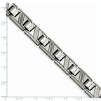 Stainless Steel Polished with 1/10 carat Diamond Bracelet for Men