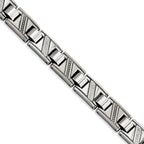 Stainless Steel Polished with 1/10 carat Diamond Bracelet for Men