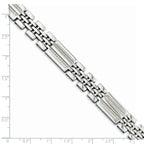 Stainless Steel Polished with 1/4 carat Diamond Fancy Bracelet for Men