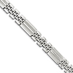 Stainless Steel Polished with 1/4 carat Diamond Fancy Bracelet for Men
