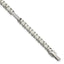 Cubic Zirconia & White Ceramic Link Bracelet in Stainless Steel, 4.8mm, 7.5 Inch - Sophia Jewelers