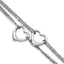 Stainless Steel Polished Cutout Hearts Multi-Strand Bracelet for Women