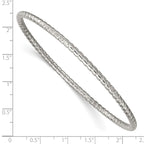 Chisel Bangle Bracelet in Stainless Steel, 3mm Textured - Sophia Jewelers