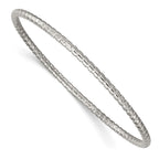 Chisel Bangle Bracelet in Stainless Steel, 3mm Textured - Sophia Jewelers
