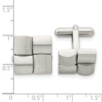 Stainless Steel Brushed Cufflinks for Men