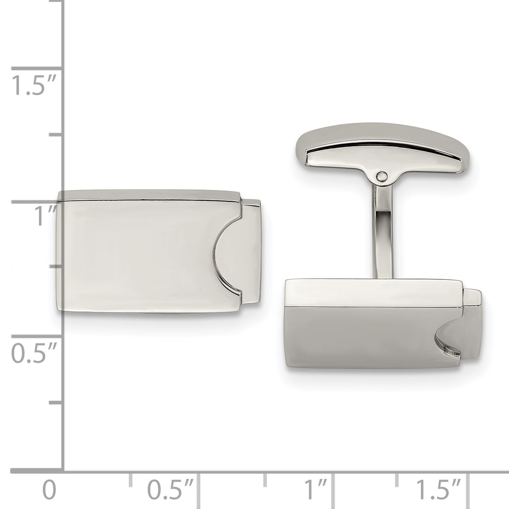 Stainless Steel Polished Cufflinks for Men