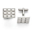 Stainless Steel Grooved and Polished Cufflinks for Men