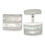 Chisel Stainless Steel Polished Mother Of Pearl Square Cufflinks