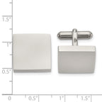 Stainless Steel Polished Square Cufflinks for Men