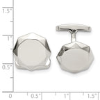 Stainless Steel Polished Geometric Cufflinks for Men