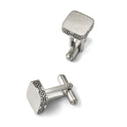 Stainless Steel Brushed Black Oxidized Cufflinks for Men