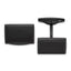 Stainless Steel Polished Black IP-plated Rectangle Cufflinks for Men