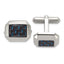 Men's Polished Carbon Fiber Stainless Steel Cuff Links