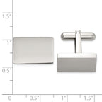 Stainless Steel Polished Rectangle Cufflinks for Men