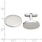 Men's Polished Stainless Steel Cuff Links