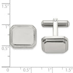 Stainless Steel Polished Cufflinks for Men