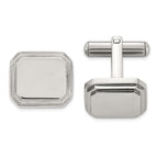 Stainless Steel Polished Cufflinks for Men