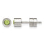 Stainless Steel Polished Green Cubic Zirconia Birthstone Stud Earrings for Women