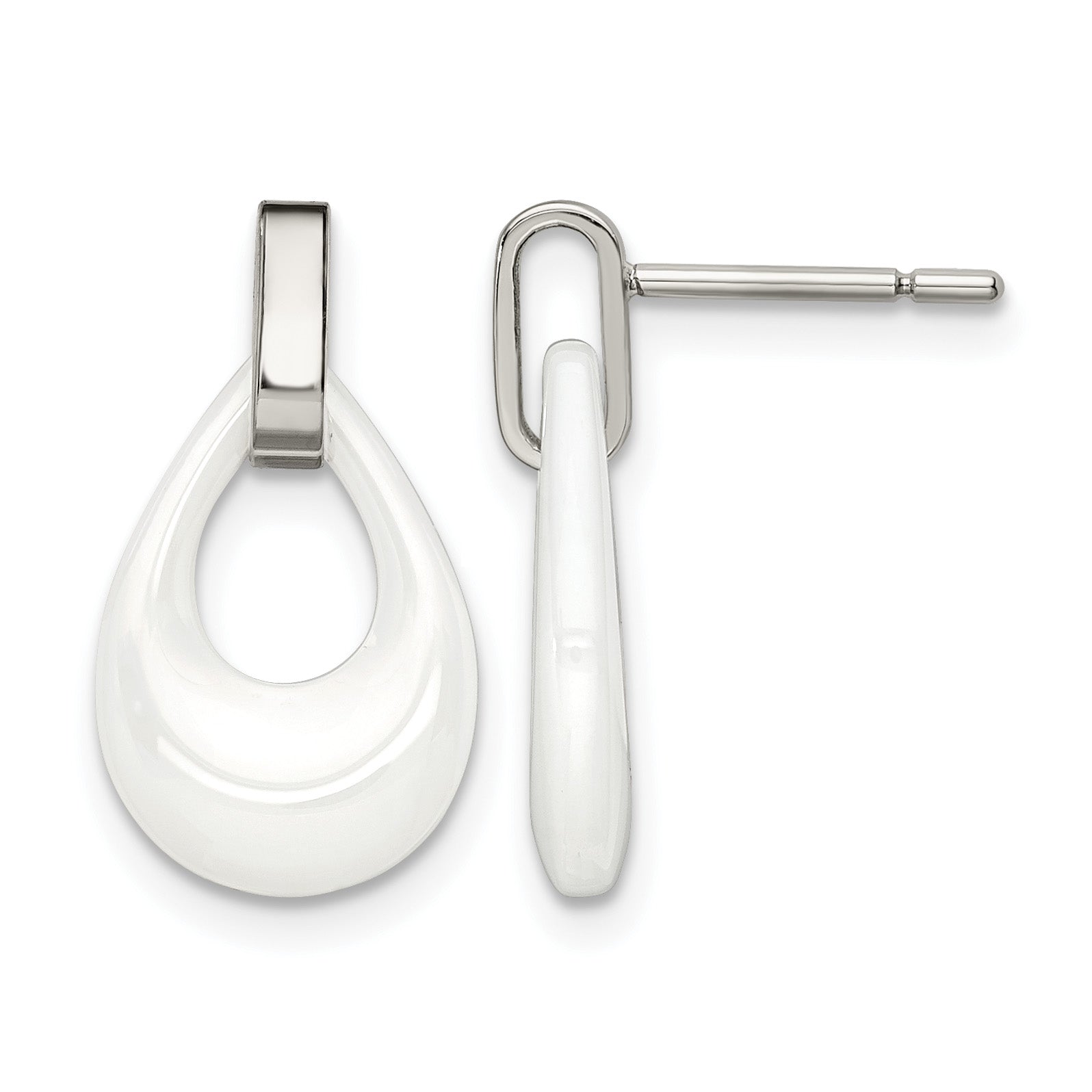 Stainless Steel Polished Drop Dangle Earrings for Women Main image