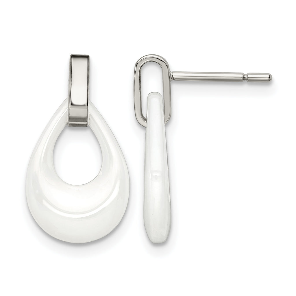 Stainless Steel Polished Drop Dangle Earrings for Women