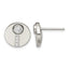 Stainless Steel Polished Cubic Zirconia Button Earrings for Women