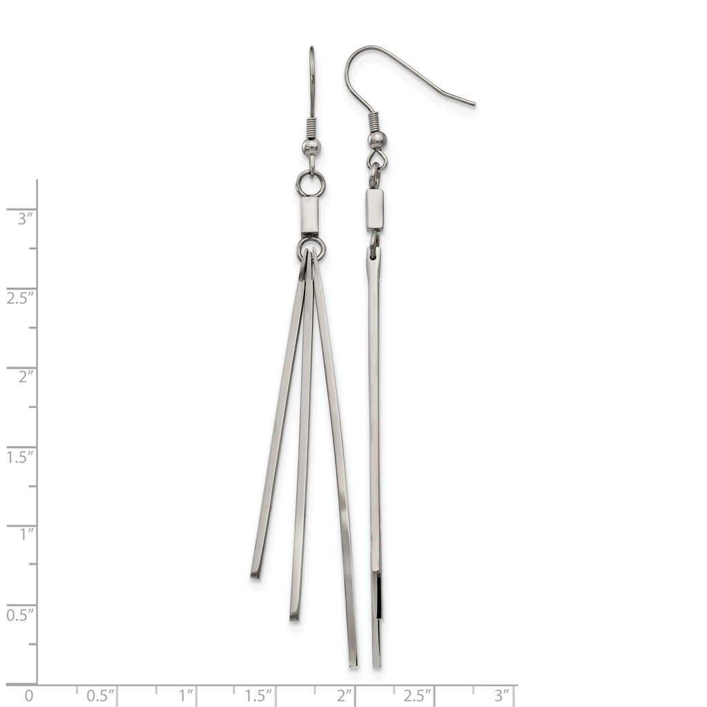 Stainless Steel Polished Drop Dangle Earrings for Women