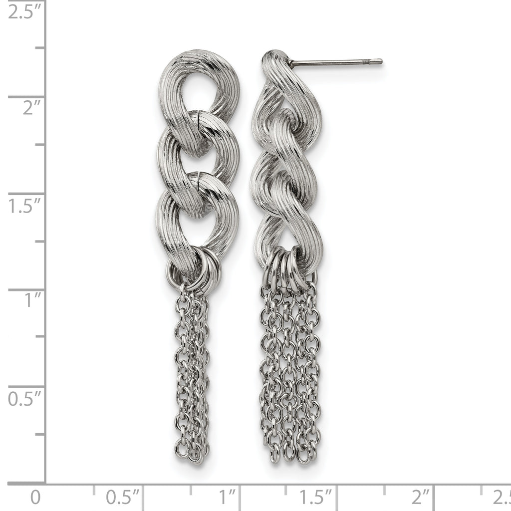 Stainless Steel Polished Drop Dangle Earrings for Women