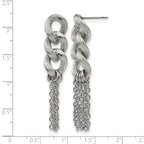Stainless Steel Polished Drop Dangle Earrings for Women